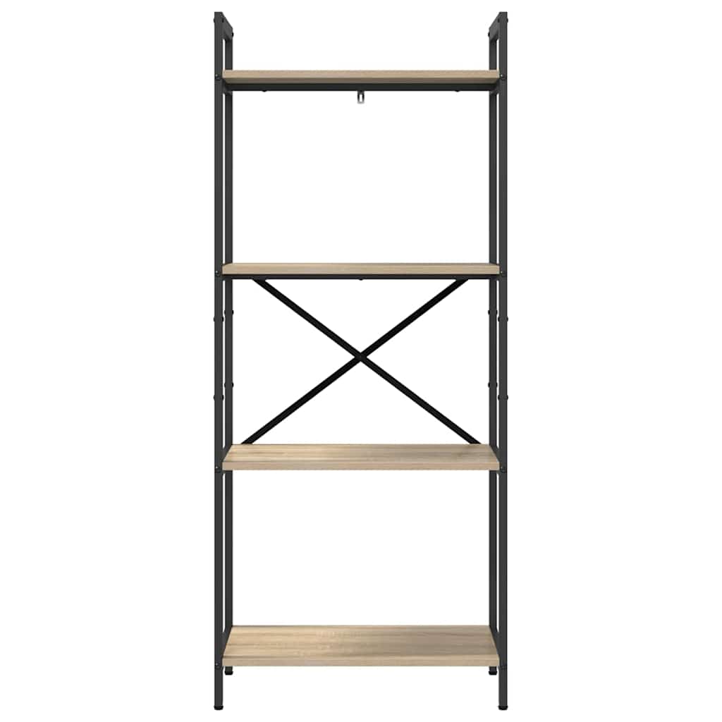 Bookshelf 4-Tier 56 x 34 x 133.5 cm Engineered Wood Sonoma Oak