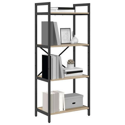 Bookshelf 4-Tier 56 x 34 x 133.5 cm Engineered Wood Sonoma Oak