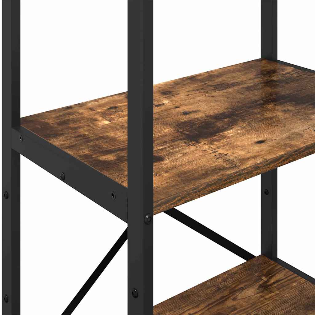 Bookshelf 4-Tier 56 x 34 x 133.5 cm Engineered Wood Smoked Oak
