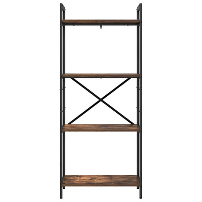 Bookshelf 4-Tier 56 x 34 x 133.5 cm Engineered Wood Smoked Oak