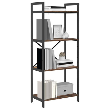 Bookshelf 4-Tier 56 x 34 x 133.5 cm Engineered Wood Smoked Oak