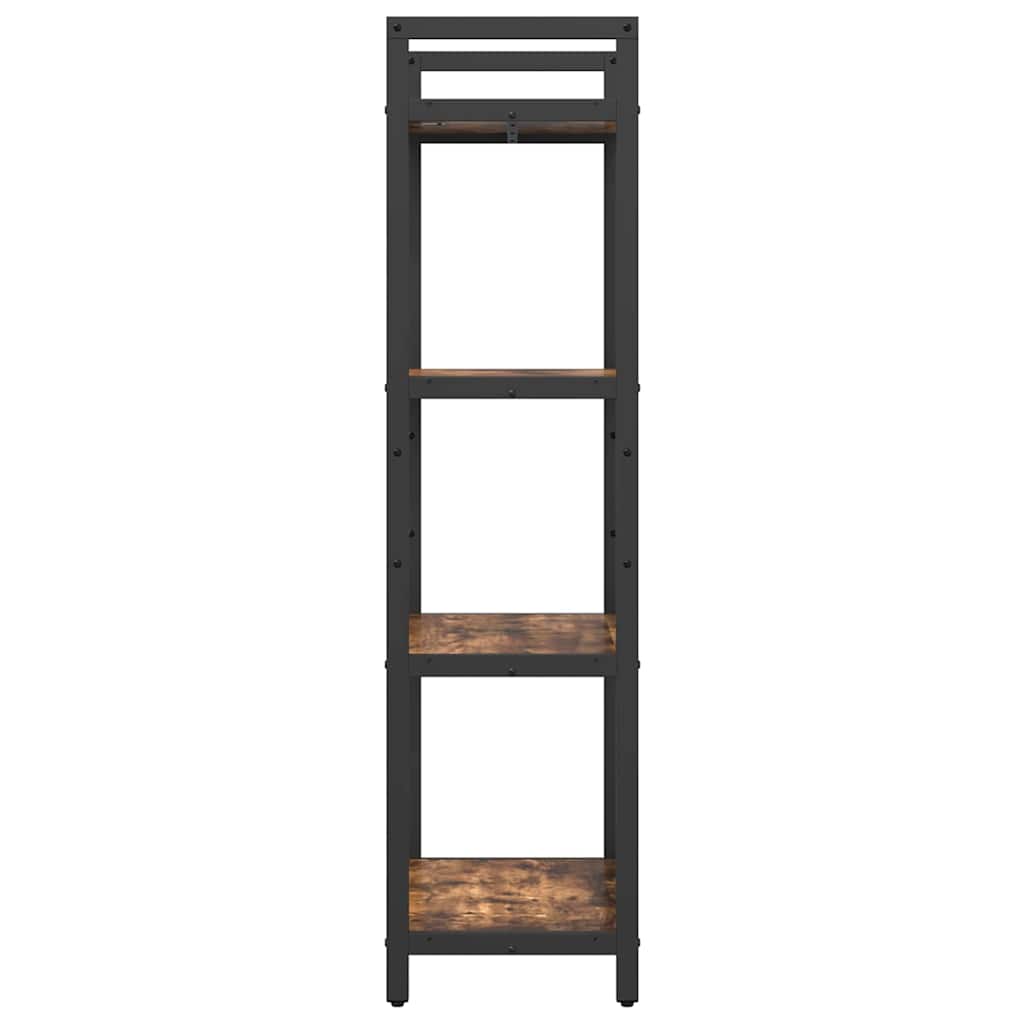 Bookshelf 4-Tier 56 x 34 x 133.5 cm Engineered Wood Smoked Oak