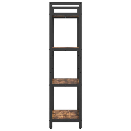 Bookshelf 4-Tier 56 x 34 x 133.5 cm Engineered Wood Smoked Oak