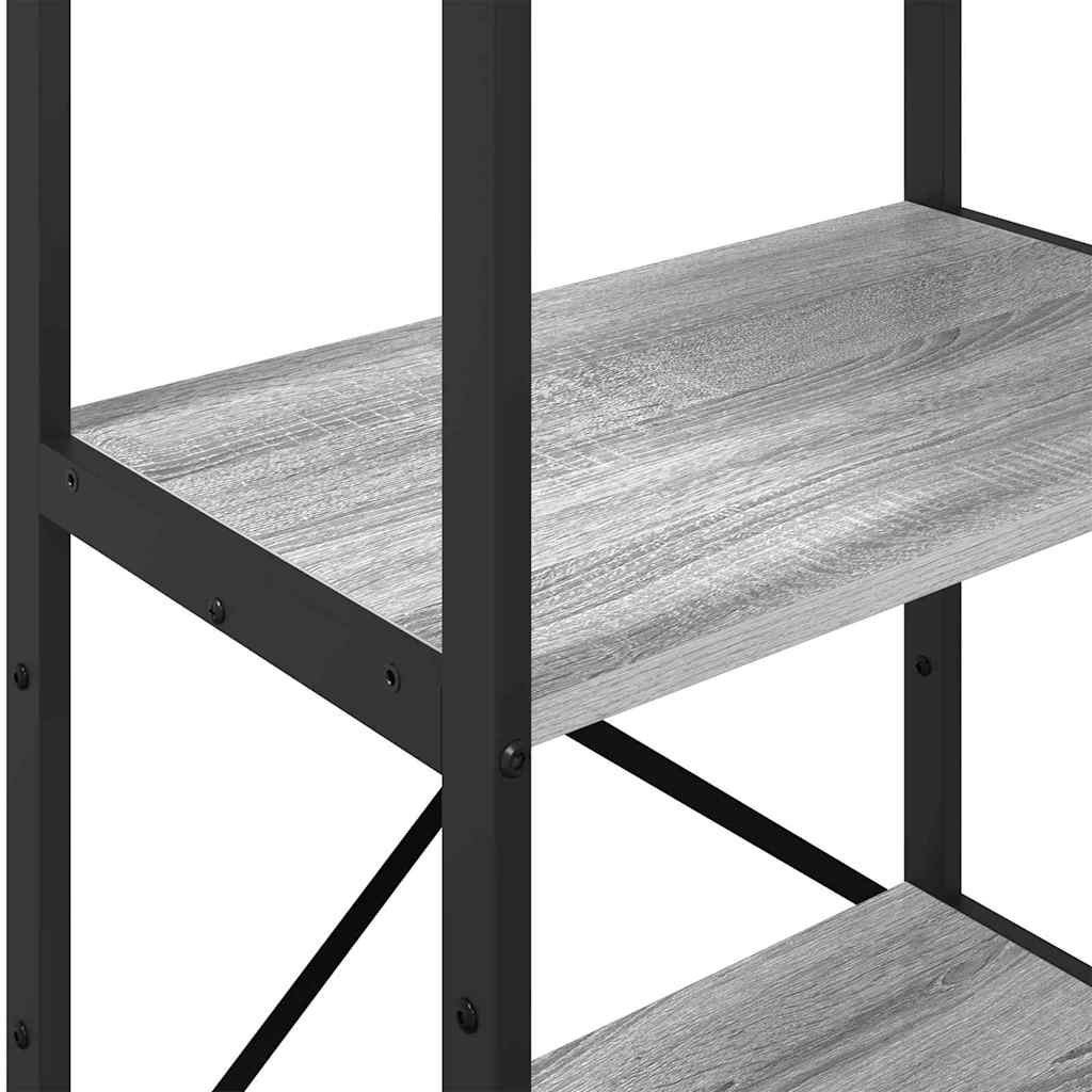 Bookshelf 4-Tier 56 x 34 x 133.5 cm Engineered Wood Grey Sonoma