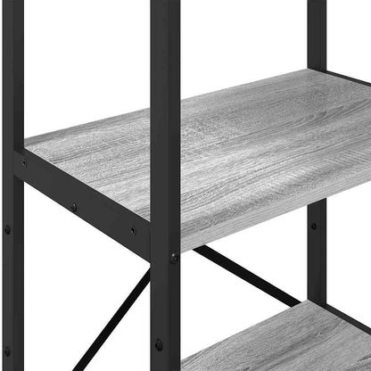 Bookshelf 4-Tier 56 x 34 x 133.5 cm Engineered Wood Grey Sonoma