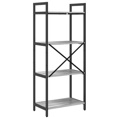 Bookshelf 4-Tier 56 x 34 x 133.5 cm Engineered Wood Grey Sonoma