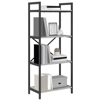 Bookshelf 4-Tier 56 x 34 x 133.5 cm Engineered Wood Grey Sonoma