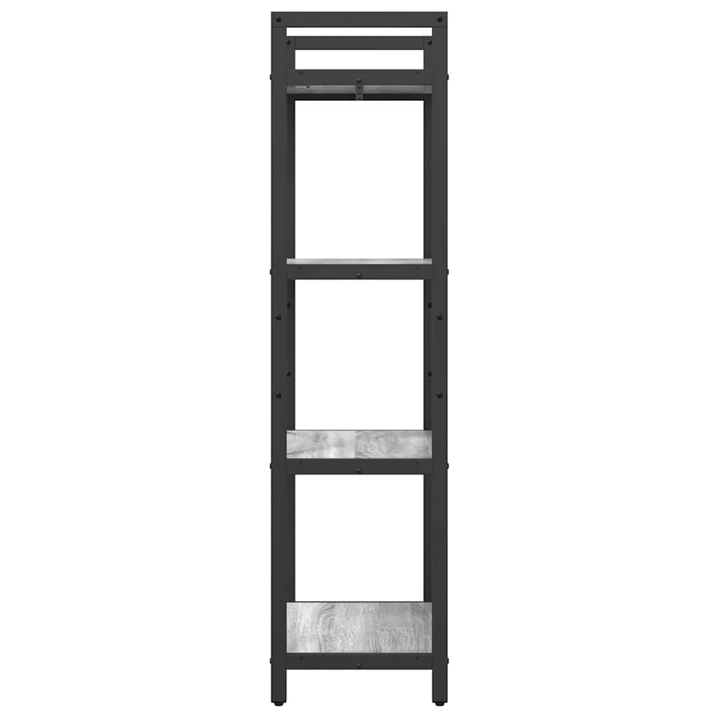 Bookshelf 4-Tier 56 x 34 x 133.5 cm Engineered Wood Grey Sonoma
