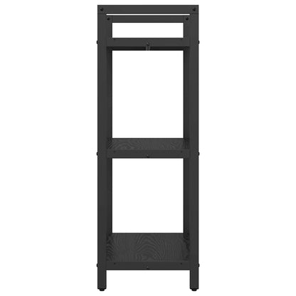 Bookshelf 3-Tier 56 x 34 x 96 cm Engineered Wood Black Oak