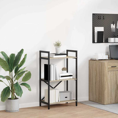 Bookshelf 3-Tier 56 x 34 x 96 cm Engineered Wood Sonoma Oak