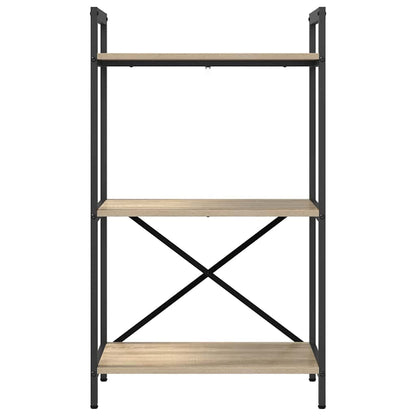 Bookshelf 3-Tier 56 x 34 x 96 cm Engineered Wood Sonoma Oak
