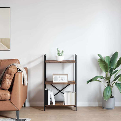 Bookshelf 3-Tier 56 x 34 x 96 cm Engineered Wood Smoked Oak