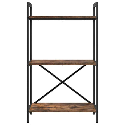 Bookshelf 3-Tier 56 x 34 x 96 cm Engineered Wood Smoked Oak