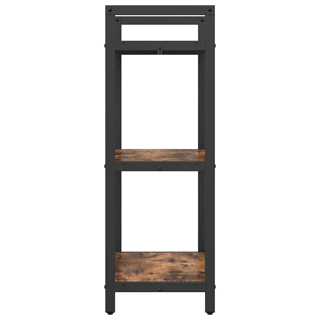 Bookshelf 3-Tier 56 x 34 x 96 cm Engineered Wood Smoked Oak