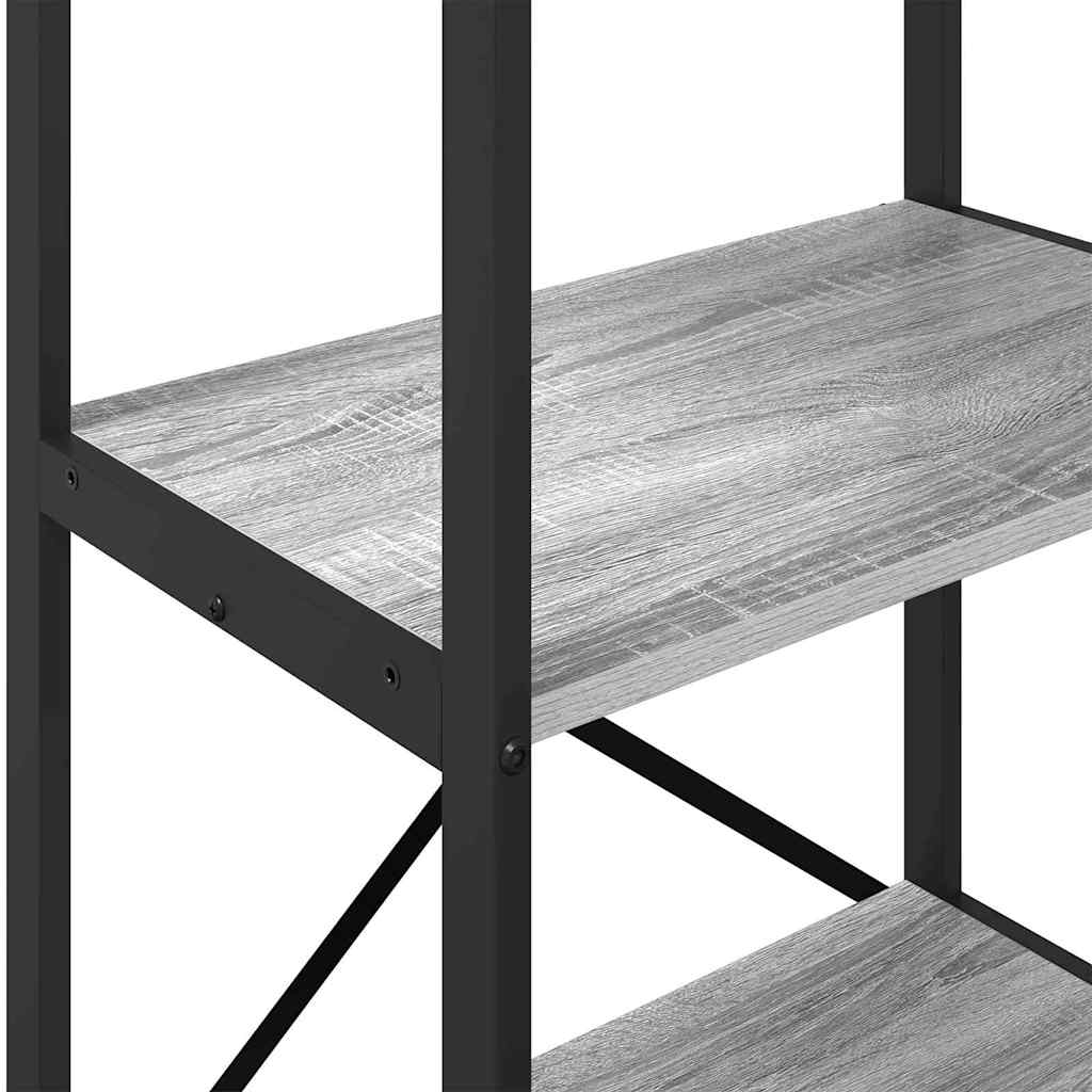 Bookshelf 3-Tier 56 x 34 x 96 cm Engineered Wood Grey Sonoma