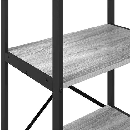 Bookshelf 3-Tier 56 x 34 x 96 cm Engineered Wood Grey Sonoma