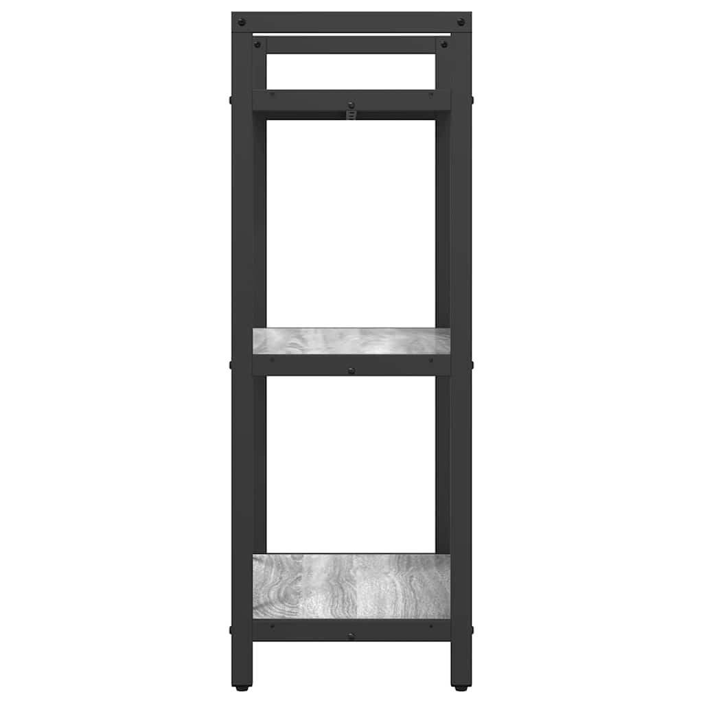 Bookshelf 3-Tier 56 x 34 x 96 cm Engineered Wood Grey Sonoma