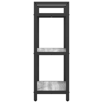 Bookshelf 3-Tier 56 x 34 x 96 cm Engineered Wood Grey Sonoma