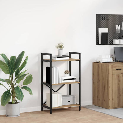 Bookshelf 3-Tier 56 x 34 x 96 cm Engineered Wood Artisan Oak