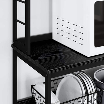 Kitchen Shelf Black Oak 60 x 40 x 168 cm Engineered Wood
