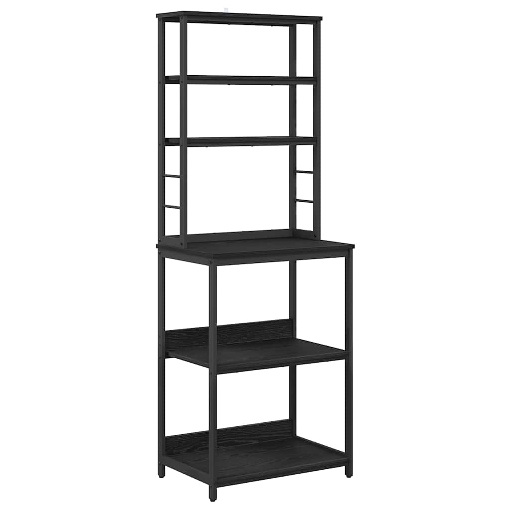 Kitchen Shelf Black Oak 60 x 40 x 168 cm Engineered Wood