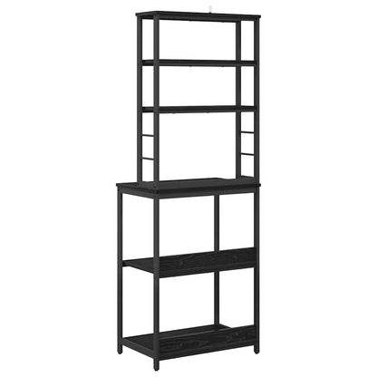 Kitchen Shelf Black Oak 60 x 40 x 168 cm Engineered Wood