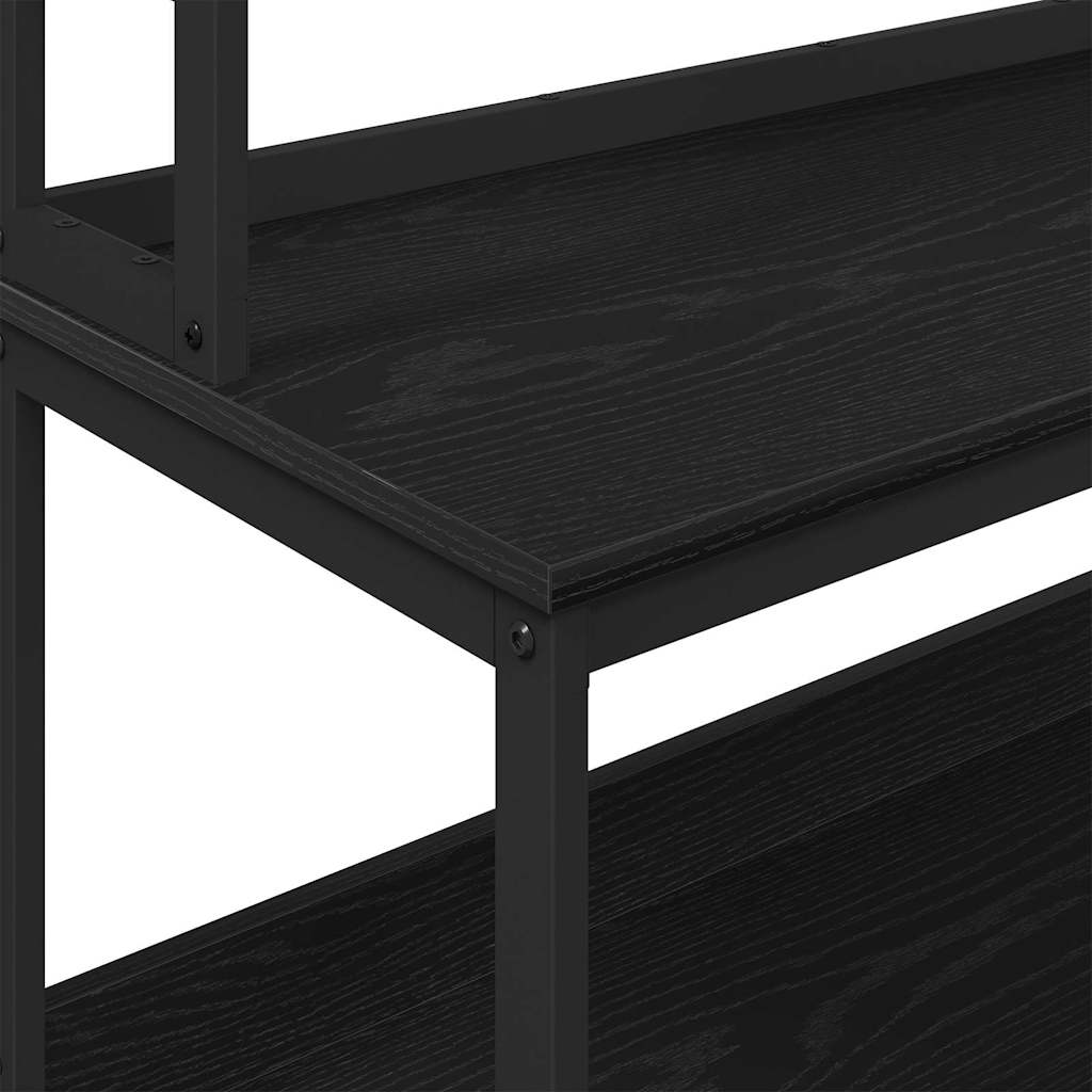 Kitchen Shelf Black Oak 80 x 40 x 168 cm Engineered Wood