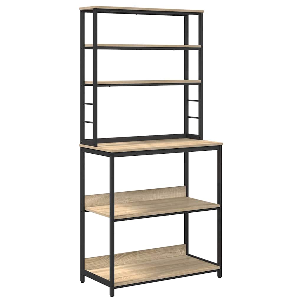 Kitchen Shelf Sonoma Oak 80 x 40 x 168 cm Engineered Wood