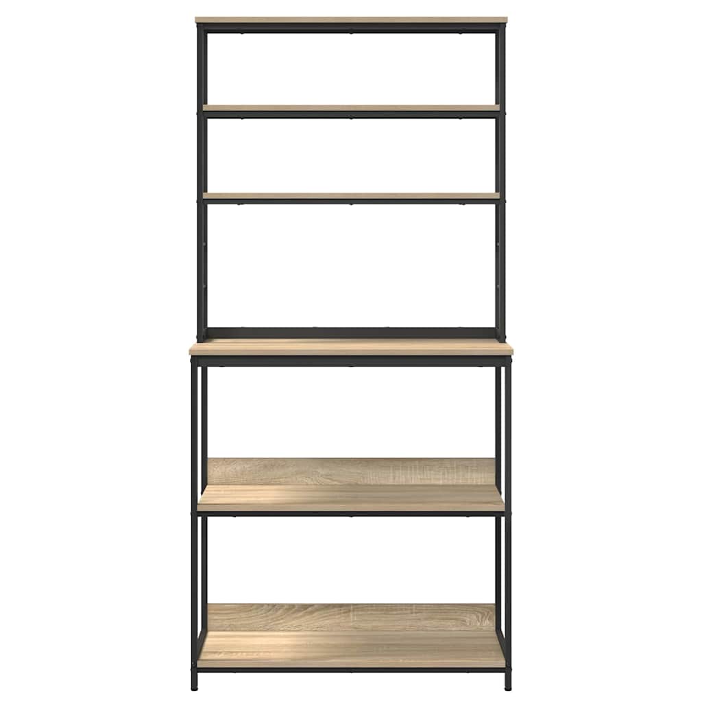 Kitchen Shelf Sonoma Oak 80 x 40 x 168 cm Engineered Wood