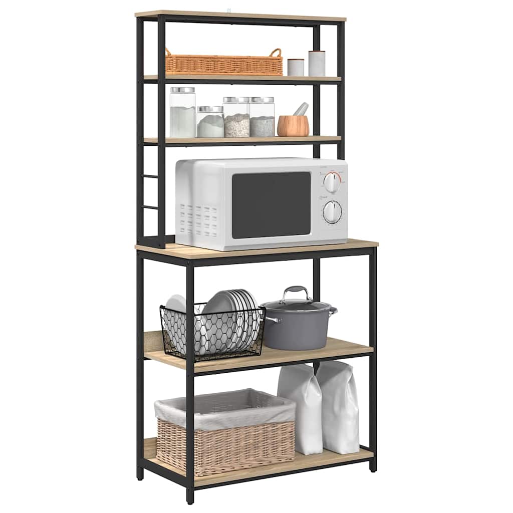 Kitchen Shelf Sonoma Oak 80 x 40 x 168 cm Engineered Wood