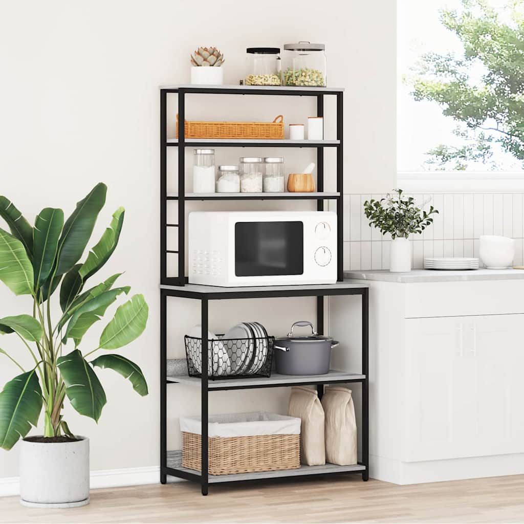 Kitchen Shelf Grey Sonoma 80 x 40 x 168 cm Engineered Wood
