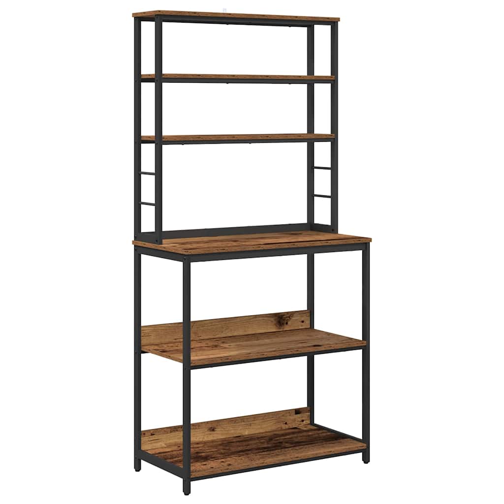 Kitchen Shelf Old Wood 80 x 40 x 168 cm Engineered Wood