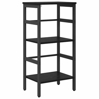 Bookshelf 2-Tier 40 x 29.5 x 81 cm Engineered Wood Black Oak