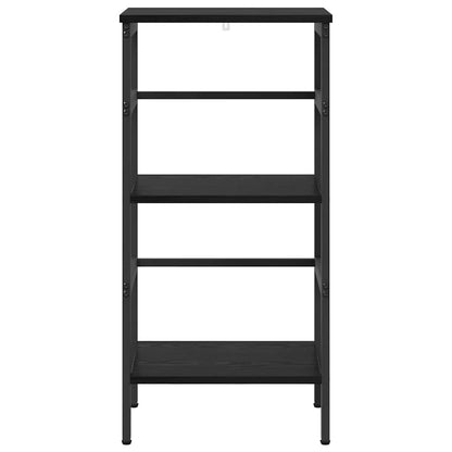 Bookshelf 2-Tier 40 x 29.5 x 81 cm Engineered Wood Black Oak