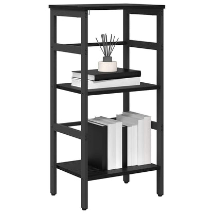 Bookshelf 2-Tier 40 x 29.5 x 81 cm Engineered Wood Black Oak