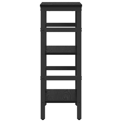 Bookshelf 2-Tier 40 x 29.5 x 81 cm Engineered Wood Black Oak