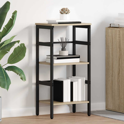 Bookshelf 2-Tier 40 x 29.5 x 81 cm Engineered Wood Sonoma Oak