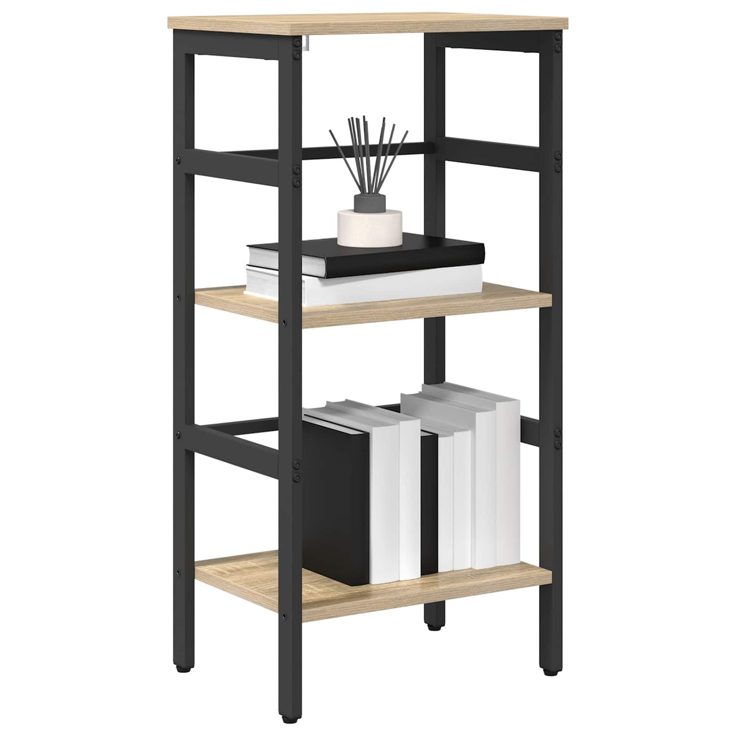Bookshelf 2-Tier 40 x 29.5 x 81 cm Engineered Wood Sonoma Oak