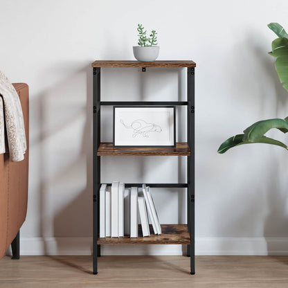 Bookshelf 2-Tier 40 x 29.5 x 81 cm Engineered Wood Smoked Oak