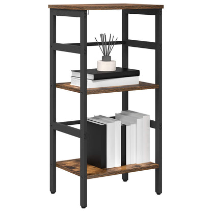 Bookshelf 2-Tier 40 x 29.5 x 81 cm Engineered Wood Smoked Oak