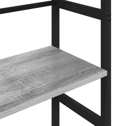 Bookshelf 2-Tier 40 x 29.5 x 81 cm Engineered Wood Grey Sonoma