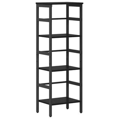 Bookshelf 3-Tier 40 x 29.5 x 115 cm Engineered Wood Black Oak