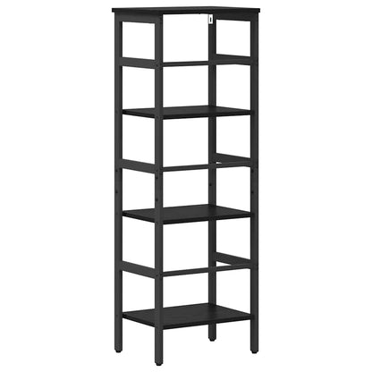 Bookshelf 3-Tier 40 x 29.5 x 115 cm Engineered Wood Black Oak