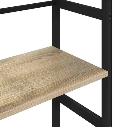 Bookshelf 3-Tier 40 x 29.5 x 115 cm Engineered Wood Sonoma Oak