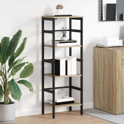 Bookshelf 3-Tier 40 x 29.5 x 115 cm Engineered Wood Sonoma Oak