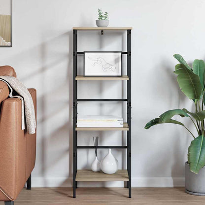 Bookshelf 3-Tier 40 x 29.5 x 115 cm Engineered Wood Sonoma Oak