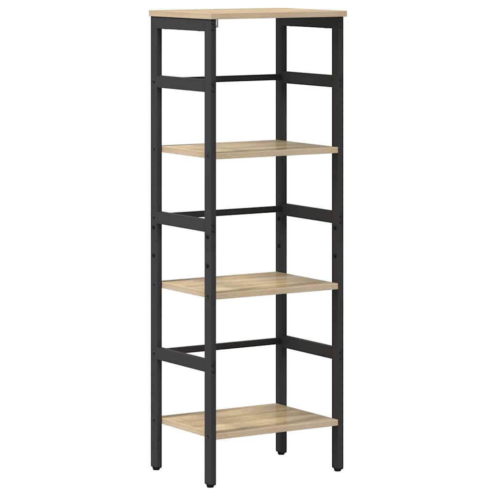 Bookshelf 3-Tier 40 x 29.5 x 115 cm Engineered Wood Sonoma Oak