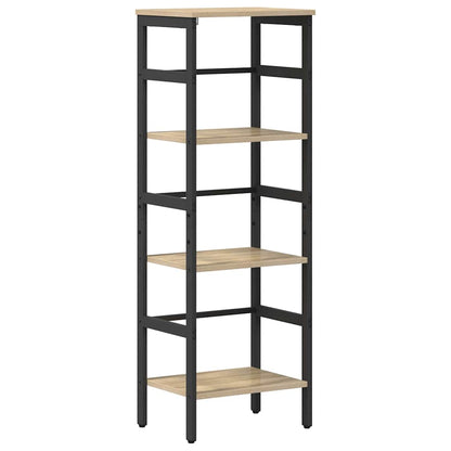 Bookshelf 3-Tier 40 x 29.5 x 115 cm Engineered Wood Sonoma Oak