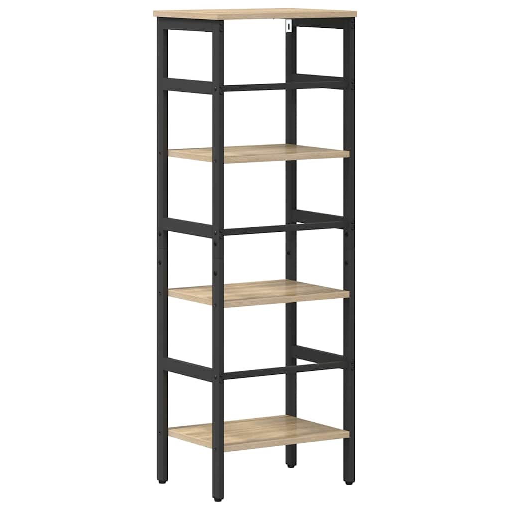 Bookshelf 3-Tier 40 x 29.5 x 115 cm Engineered Wood Sonoma Oak