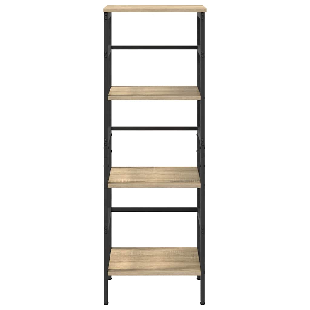 Bookshelf 3-Tier 40 x 29.5 x 115 cm Engineered Wood Sonoma Oak